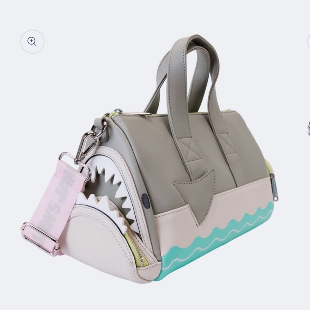 Loungefly Jaws Glow Crossbody Bag with Coin Bag - Picture 4 of 8